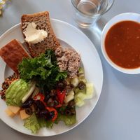Salad buffet & lentilsoup at Härmän Rati in Jaervenpaeae