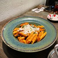 Vegan cheese penne at Küff Kolektif. in Istanbul