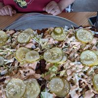 Vegan Big Mac at Grandma Bob's Pizza in Detroit