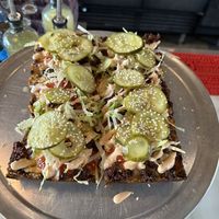 Vegan Big Mac Deep Dish  at Grandma Bob's Pizza in Detroit