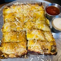 vegan cheese bread at Grandma Bob's Pizza in Detroit