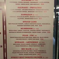 Any pizza with a vg next to it can be made vegan. There are 8 of them  at Grandma Bob's Pizza in Detroit