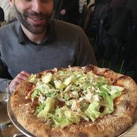 Vegan Big Mac pizza made with impossible meat  at Grandma Bob's Pizza in Detroit