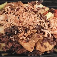 Curry fried rice with vegan chicken at I'm Vegan in Chicago