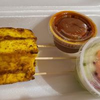 Tofu satay with peanut sauce at I'm Vegan in Chicago