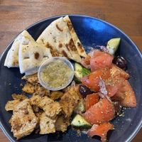 Vegan spartan bowl  at Zeus Street Greek in Kotara