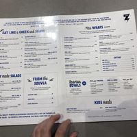 Menu  at Zeus Street Greek - Westfield in Sydney