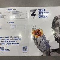 Menu   at Zeus Street Greek - Westfield in Sydney
