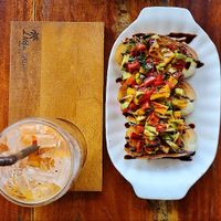 Bruschetta with Mango, Avocado and Tomato (vegan) at Miss Island in Koh Muk