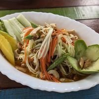 Papaya Salad! Yum! at Miss Island in Koh Muk
