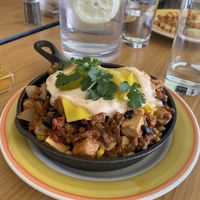 Tofu breakfast skillet  at Lucy's Cafe in Chicago