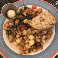 “Scrambled” tofu breakfast  at Lucy's Cafe in Chicago