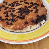 Chocolate chip pancake at Lucy's Cafe in Chicago