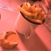Fries with harissa mayo  at Scream for Pizza in Newcastle Upon Tyne
