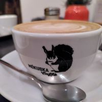 Cute logo at Mókuska Caffè in Stuttgart