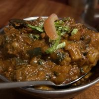 Aloo Baingan with eggplant and potatoes   at Jugnu's Little India  in Wellington