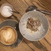 Carrot cake with chocolate at KLE in Zurich