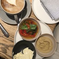 Spreads for the brunch focaccia at KLE in Zurich