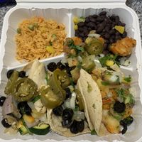 Veggie tacos!! at Migrants in Madison