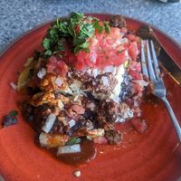 Huevos rancheros at Migrants in Madison