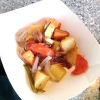 Chef Oscar brought me a side of breakfast potatoes to try - I love him. at Migrants in Madison