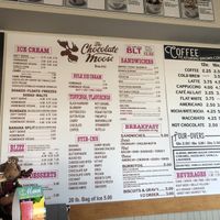 Menu at The Chocolate Moose in Nashville