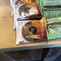 Vegan protein puck at The Chocolate Moose in Nashville