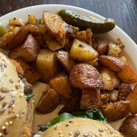 Vegan home fries  at Toast Coffeehouse in Patchogue