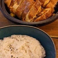 Vegan duck covering vegetable stir fry at Ngon Ngon in Cologne