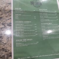 Menu at The Earthy Kitchen in Orlando