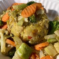 Mofongo with vegetables  at The Earthy Kitchen in Orlando