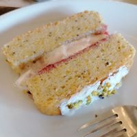 Lemon and pistachio cake at Loch Leven's Larder in Kinross
