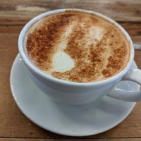 Pumpkin spice latte with oatmilk at Loch Leven's Larder in Kinross