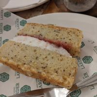 Lemon, chia seed and pistachio cake ( vegan ) at Loch Leven's Larder in Kinross