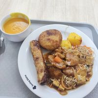 Pumpkin soup and buffet meal at Loving Hut - Na Porici in Prague