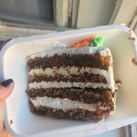 carrot cake at Loving Hut - Na Porici in Prague