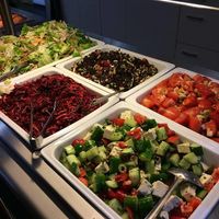 salad bar at Loving Hut - Na Porici in Prague