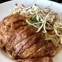 noodles & 'duck' / 'chicken' at Loving Hut - Na Porici in Prague