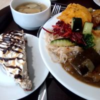 Buffet, soup and banofee pie at Loving Hut - Na Porici in Prague