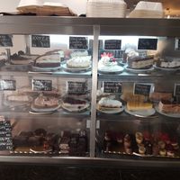 All those cakes! at Loving Hut - Na Porici in Prague