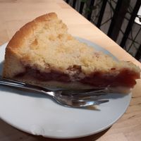 Strawberry cake. at Loving Hut - Na Porici in Prague