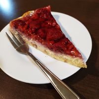 Tofu raspberry fav cake at Loving Hut - Na Porici in Prague
