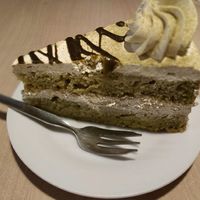 Matcha cake at Loving Hut - Na Porici in Prague
