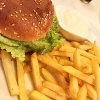 great vegan burger! at Loving Hut - Na Porici in Prague