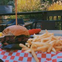 Beet burger w/ slaw at The Cardinal in Boone