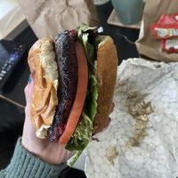 beet burger   at The Cardinal in Boone