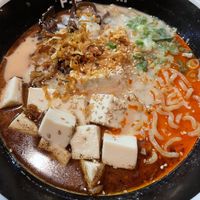 Spicy creamy vegan ramen at JINYA Ramen Bar in San Jose