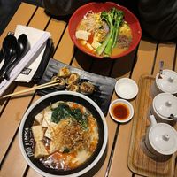 harvest (top), creamy (bottom), impossible gyoza  at JINYA Ramen Bar in San Jose