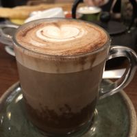 Hot chocolate  at Coffee Ideas in Auroville