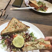 vegan sandwich  at Coffee Ideas in Auroville